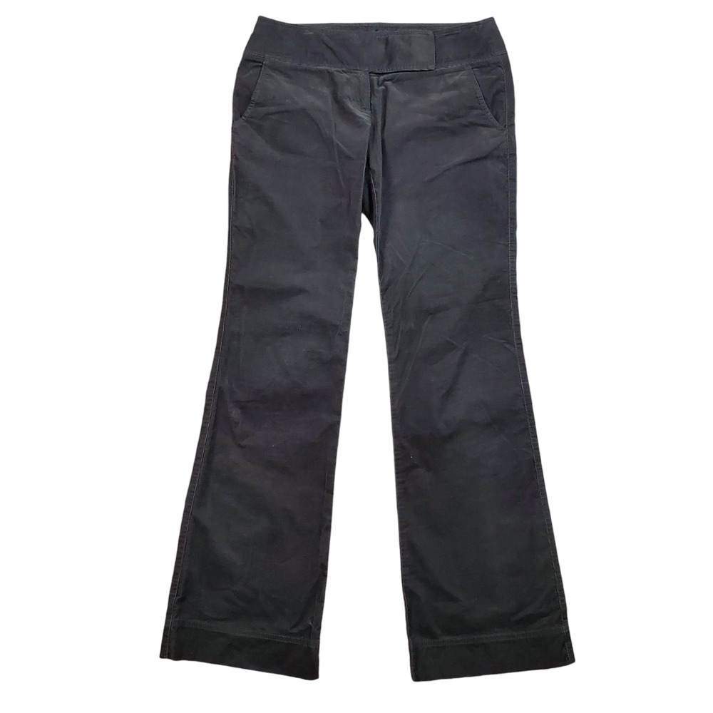 The Limited Corduroy Drew Fit Pants SZ 6 Chocolate Brown Wide Waistband Fall Y2K